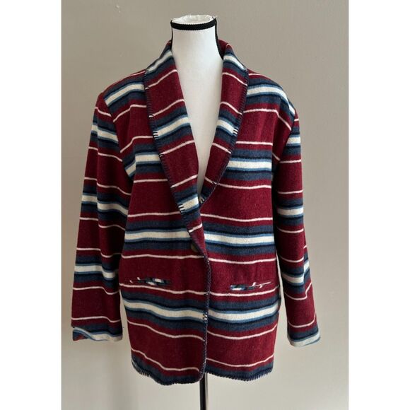 First Option Petite wool-blend Southwest/Aztec style blazer - Picture 1 of 8